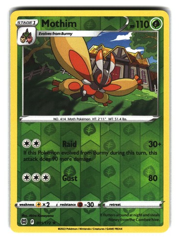 Mothim reverse holo - reverse, rare